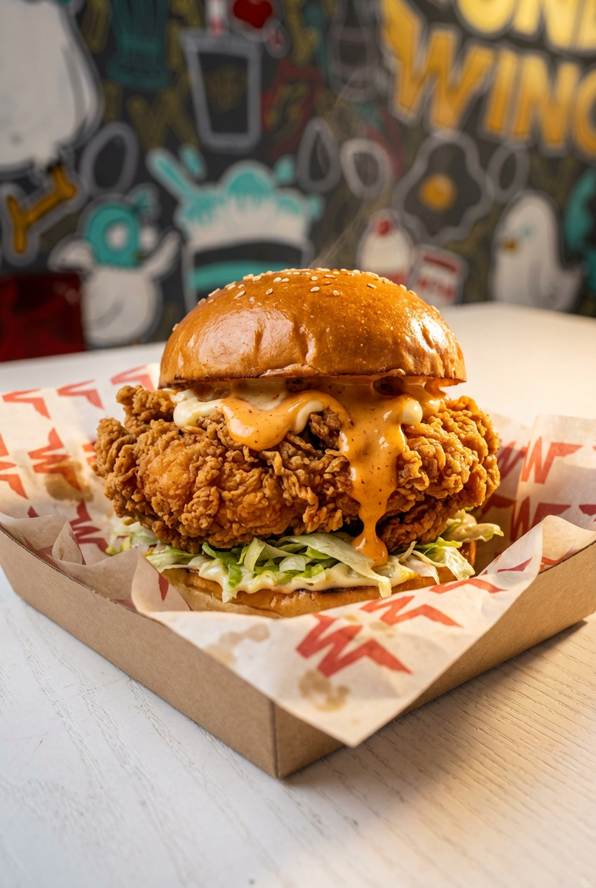 Double Angus smash burger from Wunderwings Slough
