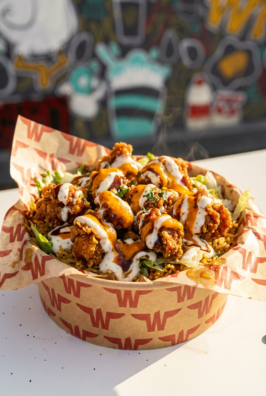 Chicken WunderBox rice bowl from Wunderwings Slough